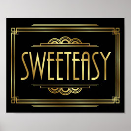 Signe Gatsby Art Déco SWEETEASS Imprimer
