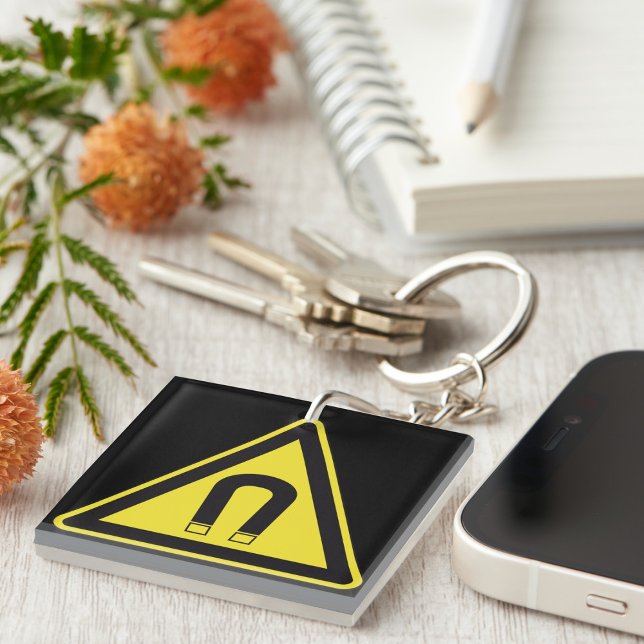 SIGNE JAUNE GRAND NOIR Porte - clé (Créateur téléchargé)