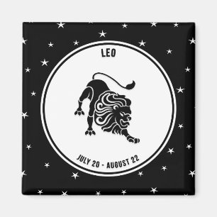 Signe Leo Zodiac, Magnet noir et blanc