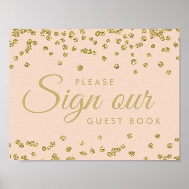 Signe Livre d'or Parties scintillant Faux Confetti (Devant)