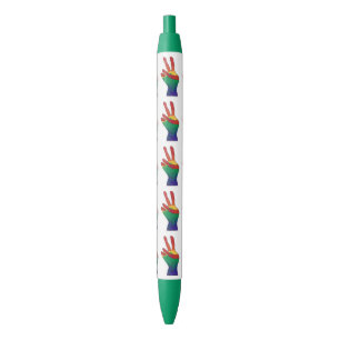 Signe main arc-en-ciel Abstrait stylos personnalis