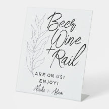 SIGNE mariage Vin de bière & Bar de rail Tabletop