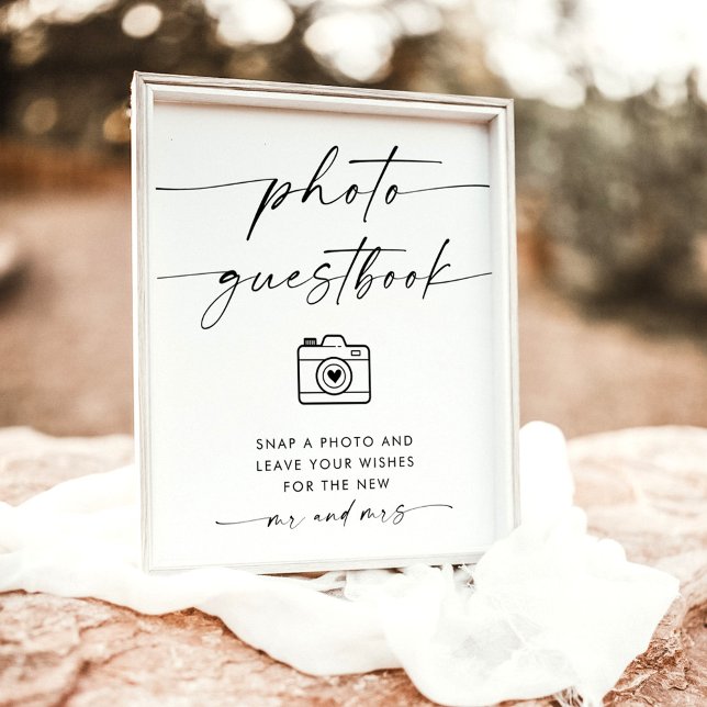 Signe minimaliste du livre d'or photo Mariage (Créateur téléchargé)