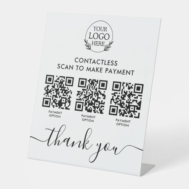 Signe Pedestal personnalisé avec paiement de code  (Recto)