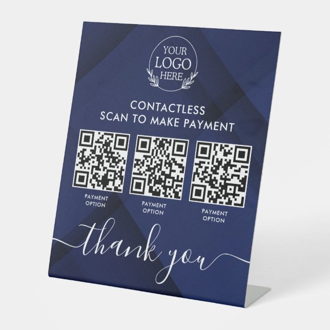 Signe Pedestal personnalisé avec paiement de code  (Recto)