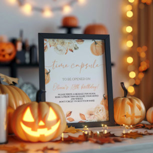 Signe Petit Citrouille Premier Anniversaire Heure