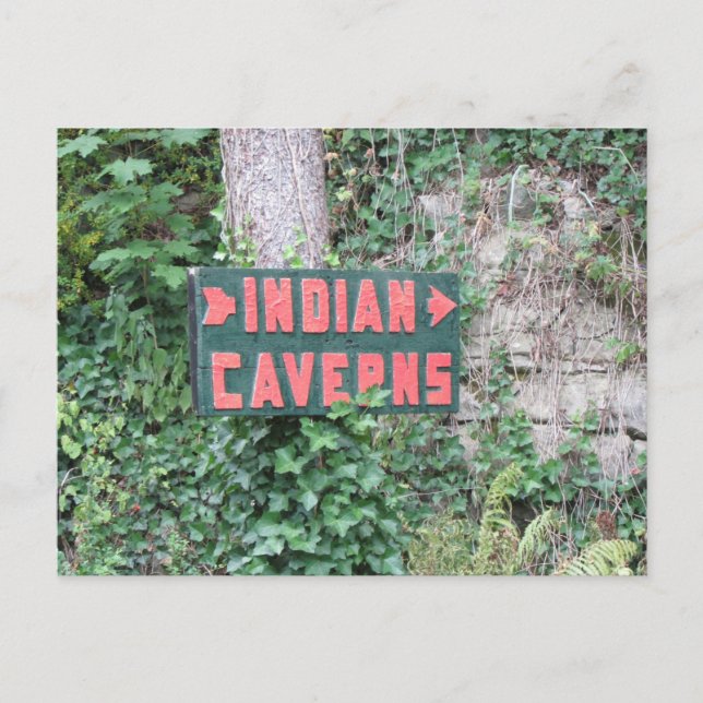 signe pour les cavernes indiennes Carte postale (Devant)