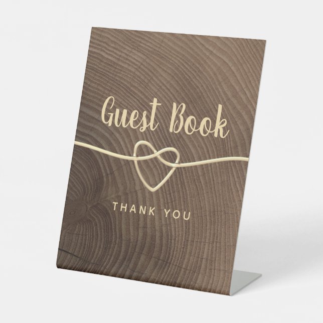 SIGNE POUSSIÈRE Mariage Rustique EN BOIS (Recto)