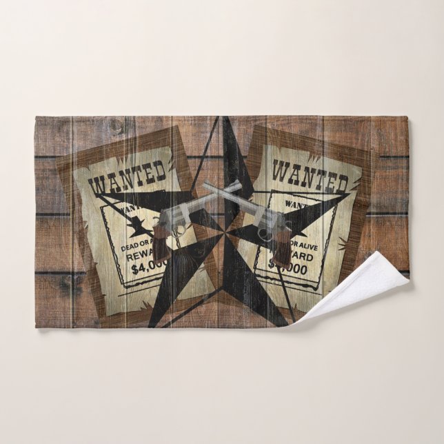 SIGNE Recherché Rustique Texas Star Western Double (Serviette à main)