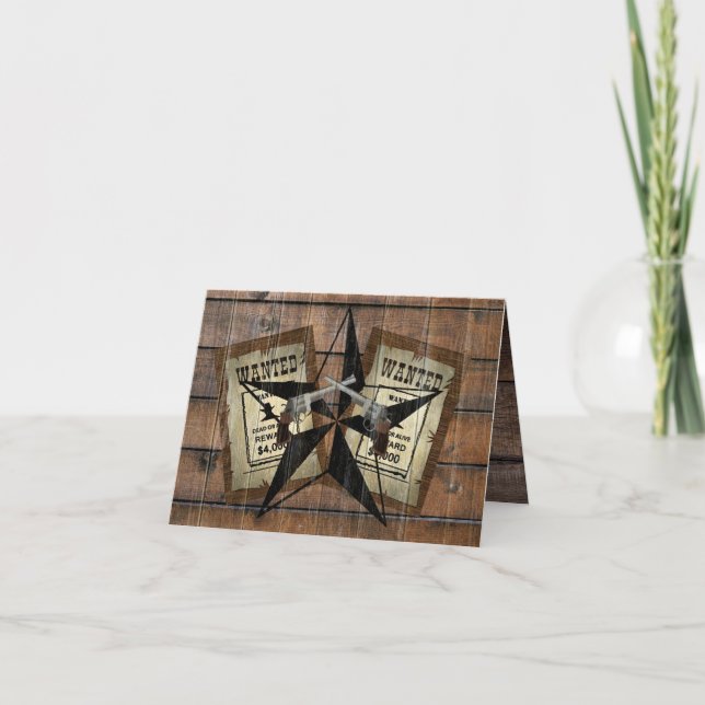 SIGNE Recherché Rustique Texas Star Western Double (Devant)