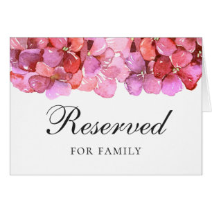 Signe réservé aux mariages floraux rose aquarelle