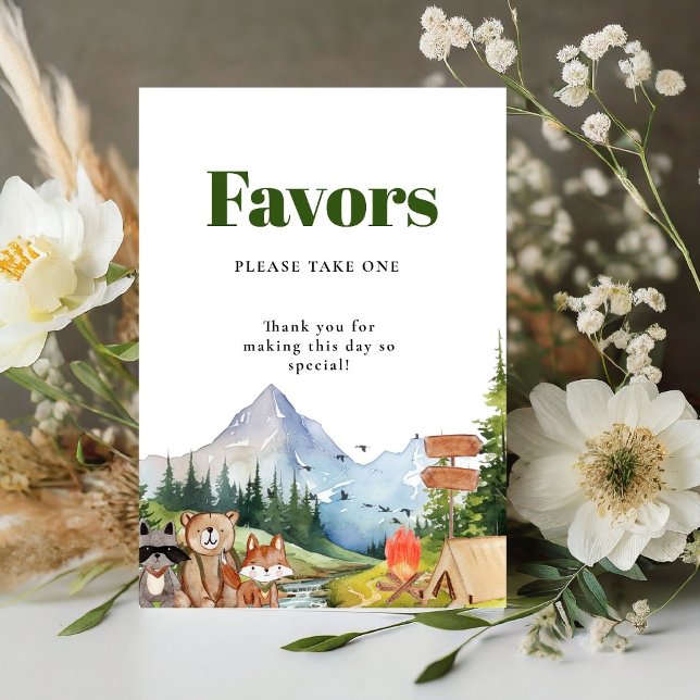 Signe Rustique Baby shower animal bois Faveurs (Créateur téléchargé)