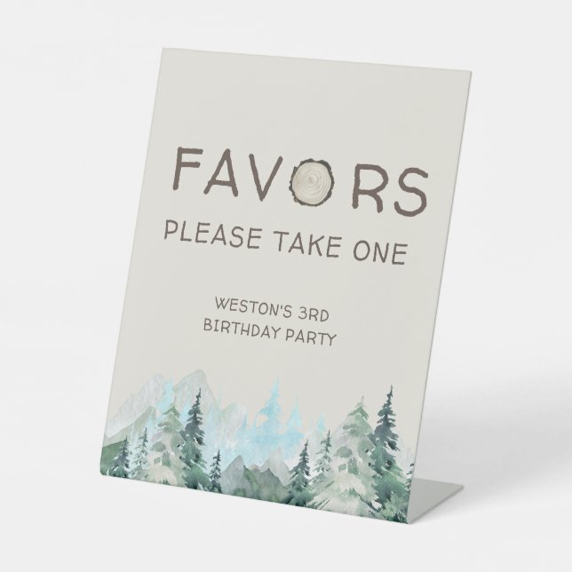 Signe Rustique Camping Anniversaire Faveurs (Recto)