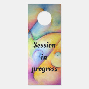 Signe "Session en cours" pour votre porte.