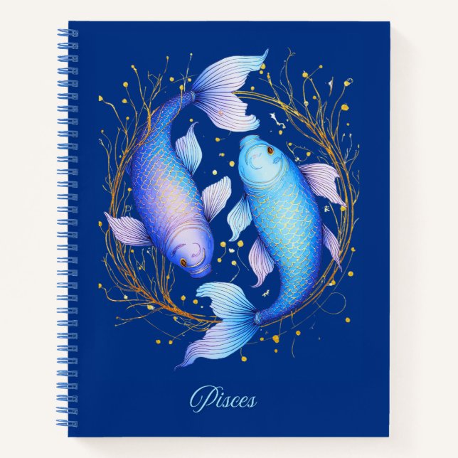 Signe Zodiaque Pisces, Deux Gracieux Journal De Po (Devant)