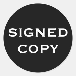 SIGNEDCOPY RUNDER AUFKLEBER