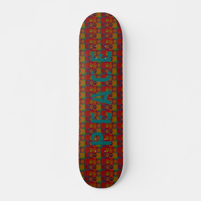 Signes de paix sauvage ~ Skateboard Retro (Devant)