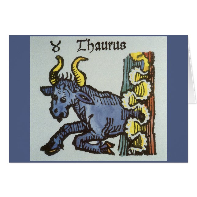 Signes vintages du Zodiaque, Taureau antique (Devant horizontal)