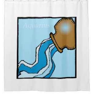 Signes Zodiac Douche Aquarius Rideau