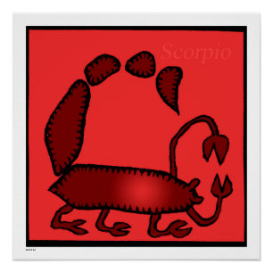 Signes Zodiac Scorpio Anniversaire Poster parfait 