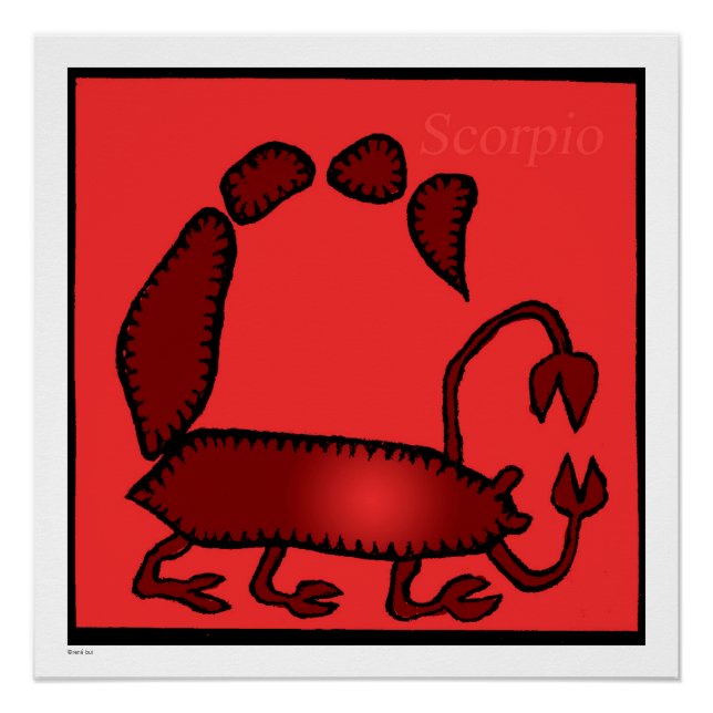 Signes Zodiac Scorpio Anniversaire Poster parfait  (Devant)