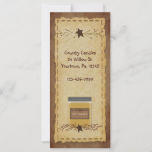 Signet de la carte en rack à bougie Jar