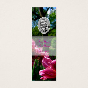 Signet floral de tulipe de rose de photo de carte