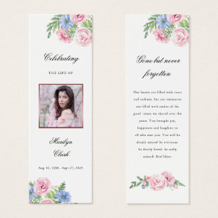 Signet floral rose rose de la mémoire funéraire mo