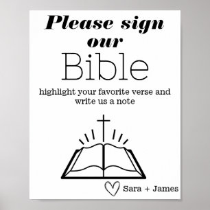 Signez notre livre d'or de mariage Biblique, Panne