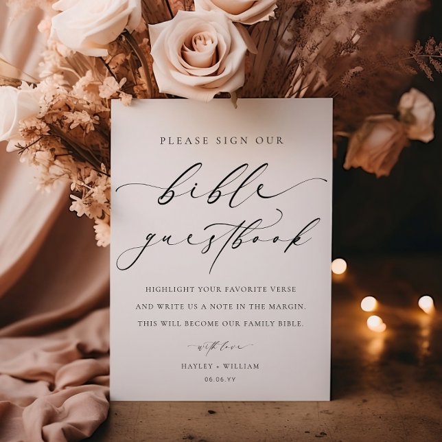 Signez Notre Mariage biblique Livre d'or (Bible Guestbook Sign Ellesmere )