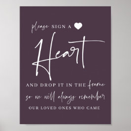 Signez un coeur | Panneau du livre d'or Mariage