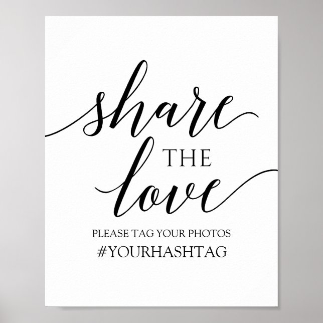 Signieren der Liebe freigeben | Romantische Kallig Poster (Vorne)