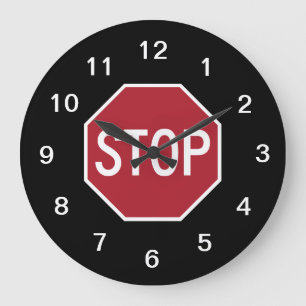 Signieren der Wall-Uhr stoppen Große Wanduhr