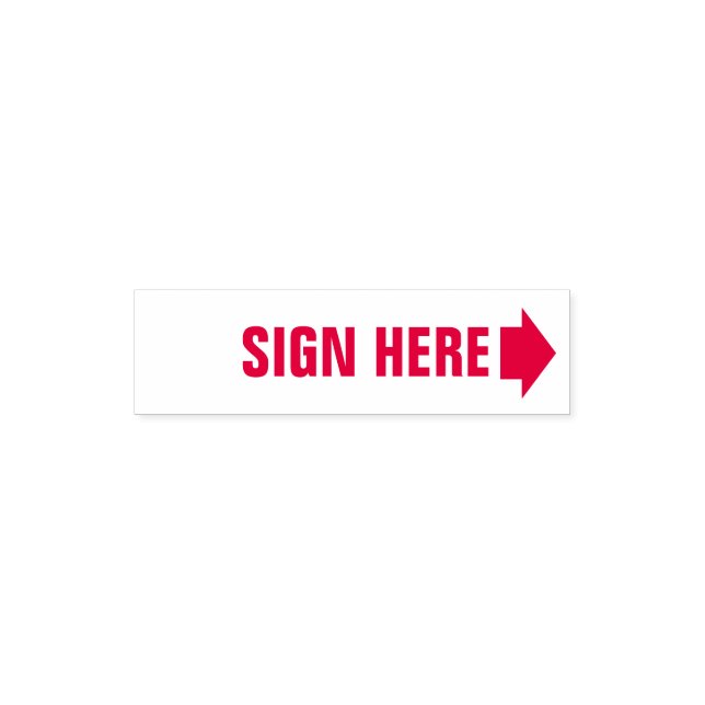 Signieren Sie hier mit Arrow-Dokumenten Selbstfarb Permastempel (Design)