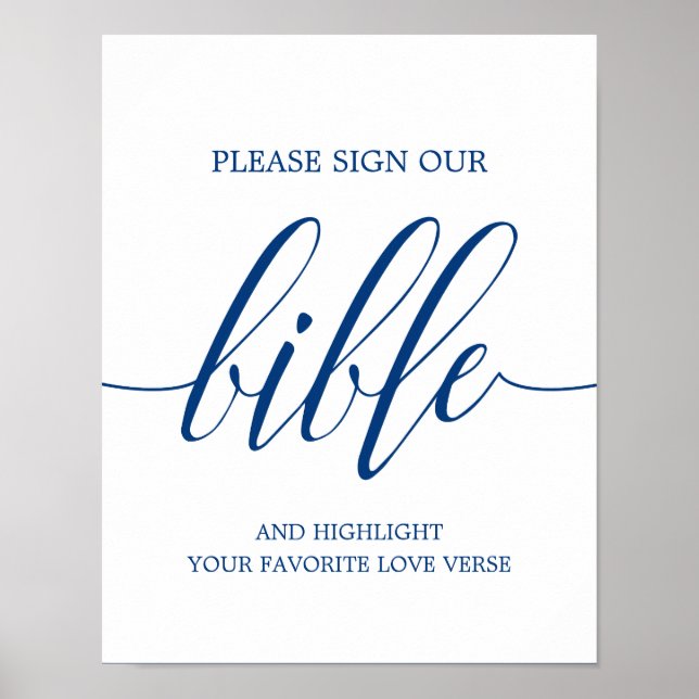 Signieren Sie unsere Bibel Hochzeitssyndrom Schild (Vorne)