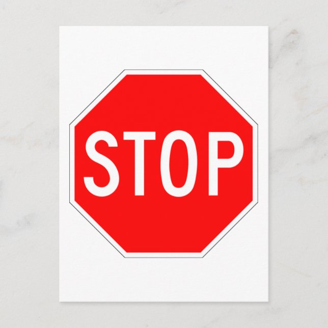 Signieren stoppen individuell einstellbar postkarte (Vorderseite)
