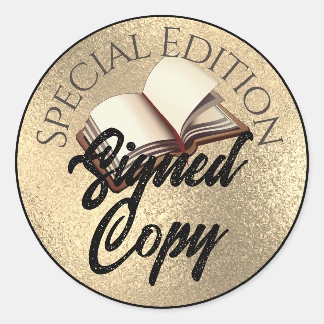 Signierte Sonderausgabe Gold 2 Runder Aufkleber (Vorderseite)