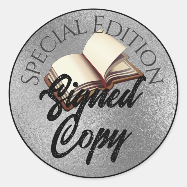 Signierte Sonderausgabe - Silber 2 Runder Aufkleber (Vorderseite)