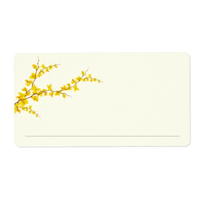 Signierungslinie | Kleines Gelbes Blume Buchzeiche (Vorne)