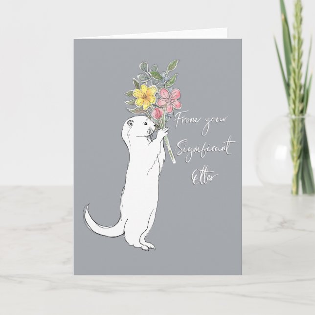 Significant Otter Feiertagskarte (Vorderseite)