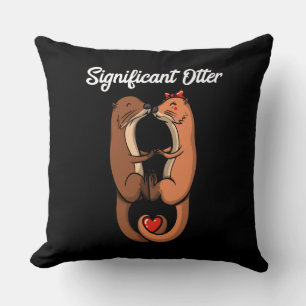 Significant Otter Niedlicher Tiere Couple Joke Kissen