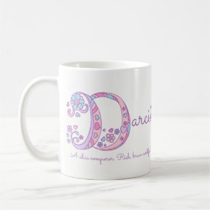 Signification du nom Darcie mug coeur fleur monogr