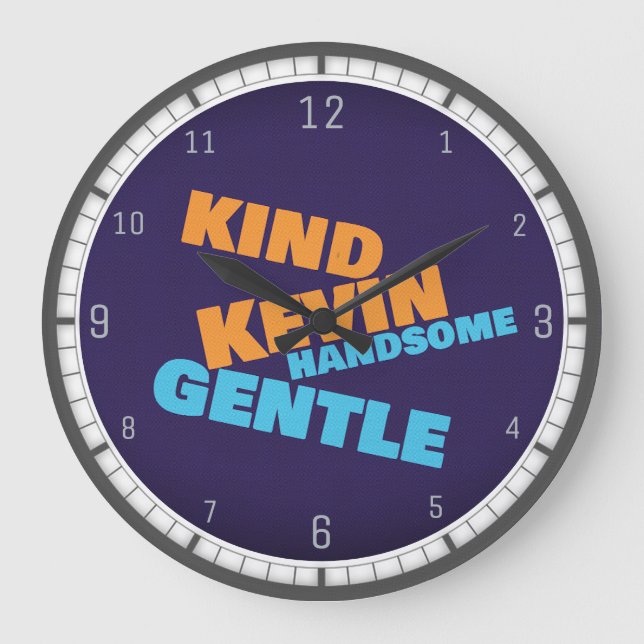 Signification du nom Kevin | Horloge murale (Recto)
