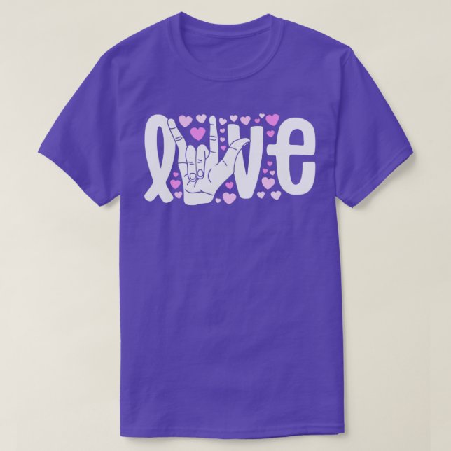 Signing Language Shirt Liebe ASL Shirts sind freun (Design vorne)