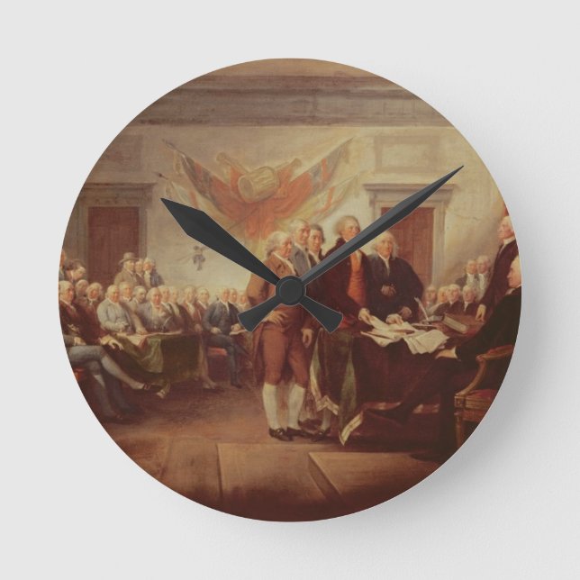 Signing the Declaration of Independence, 4th Runde Wanduhr (Vorderseite)