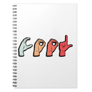 Signsprache Word ASL - Deaf Culture Notizblock