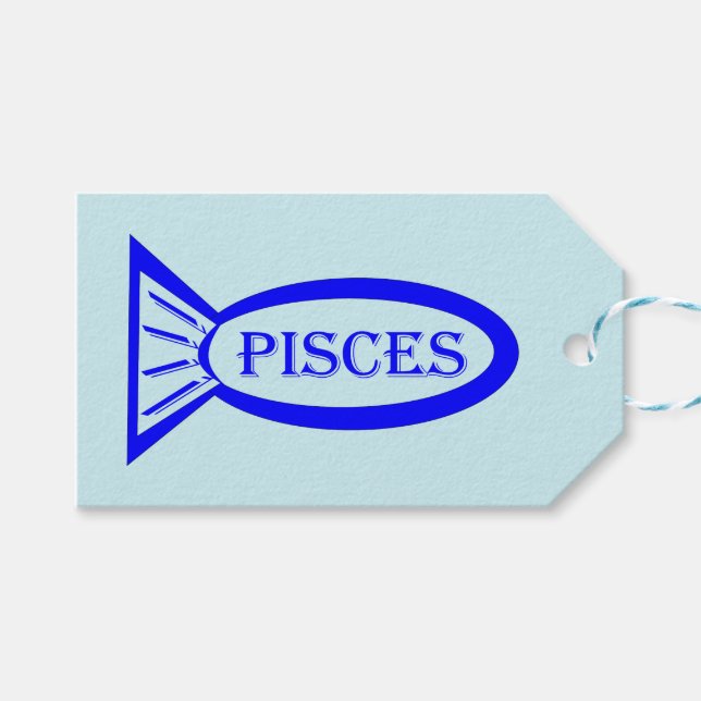 SignStar Fish Custom Gift Tags Geschenkanhänger (Vorderseite (Horizontal))