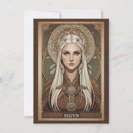 Sigyn Nordische Göttin Kunst Flache Dankeskkarte Dankeskarte