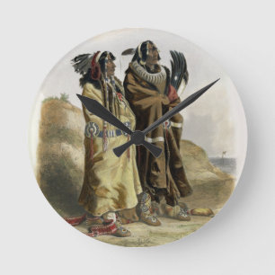 Sih-Chida und Mahchsi-Karehde, Mandan Runde Wanduhr