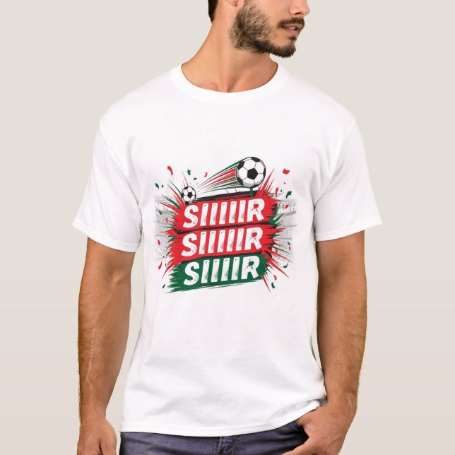 Siiiiir Siiiiir – Moroccan Fan Chant & Flag Pride  T-Shirt (Vorderseite)